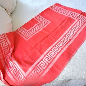 Beautiful Melon Color Designed Tablecloth